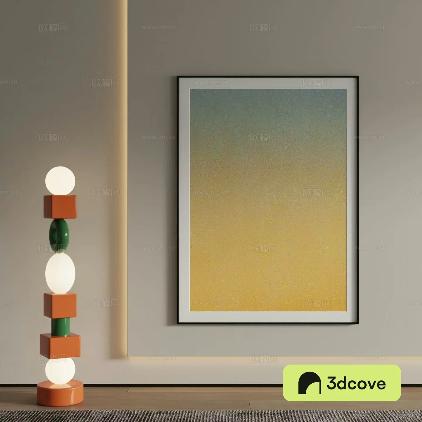 Modern decorative painting Gradient color hanging painting