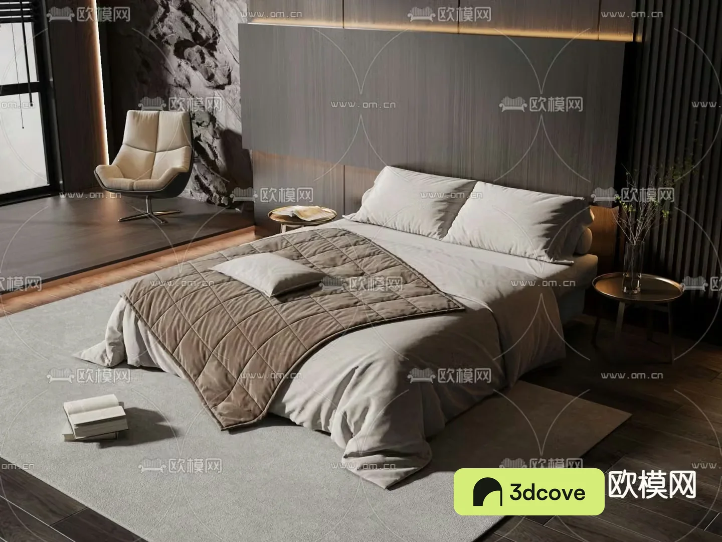Modern double bed