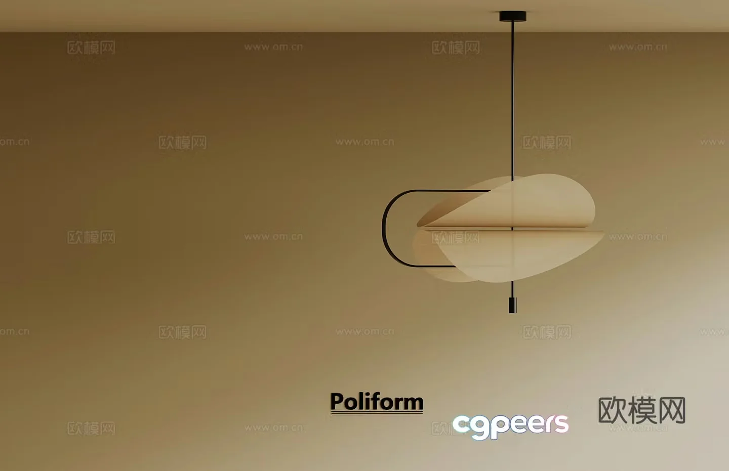 New Chinese chandelier 3D model