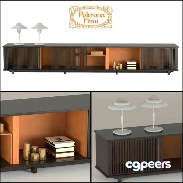 3ds Max Free – Cabinet for TV Poltrona Frau Lloyd