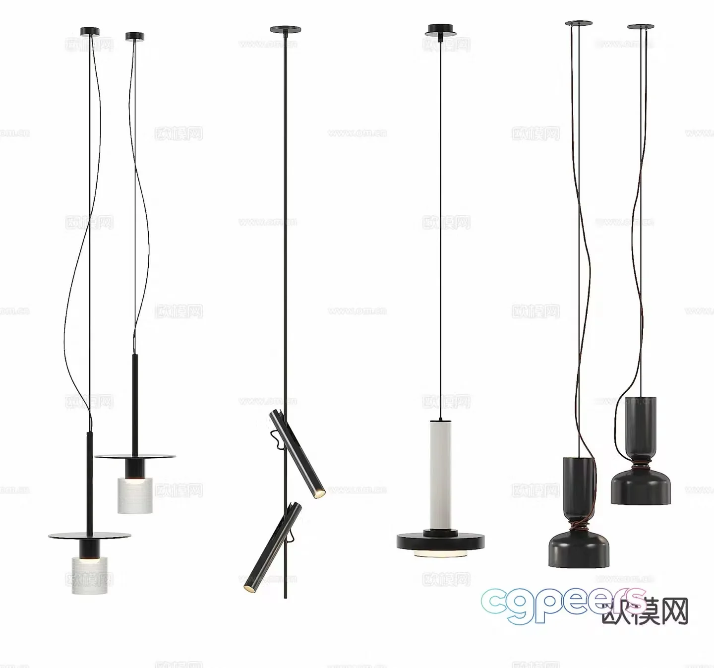 3D model of small chandelier at the bedside