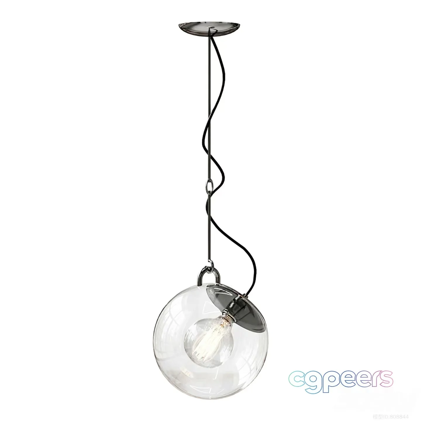 Light Fixture With A Bulb 3D Model – 22986 – VRAY Render