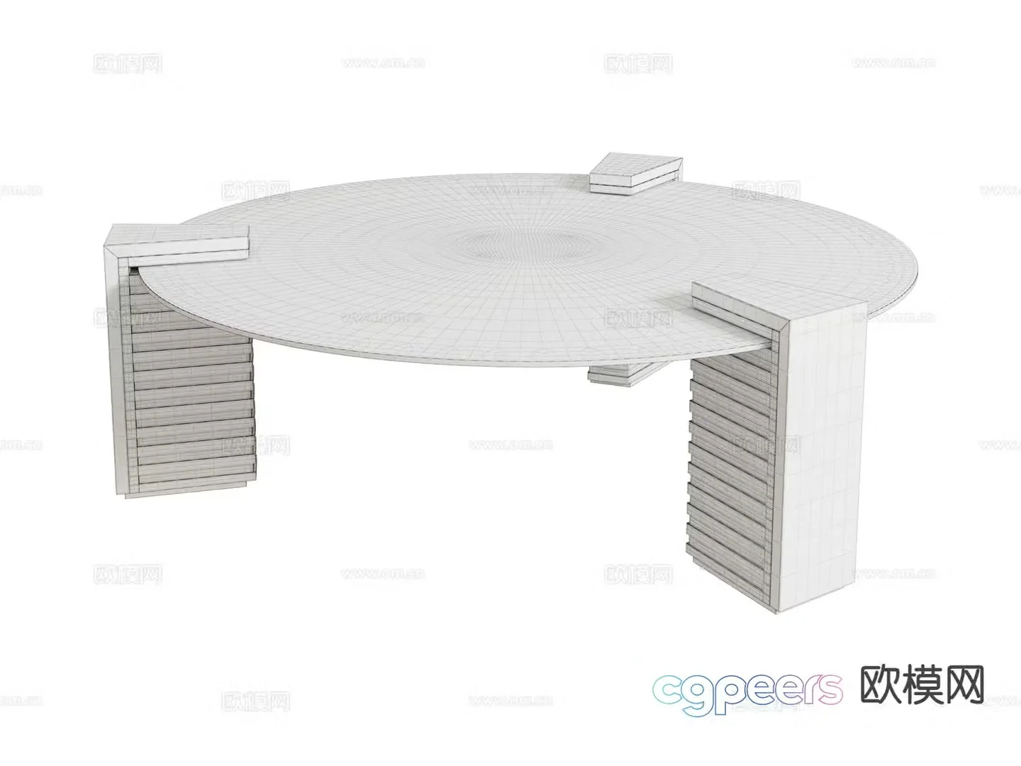 visionnaire round coffee table 3d model