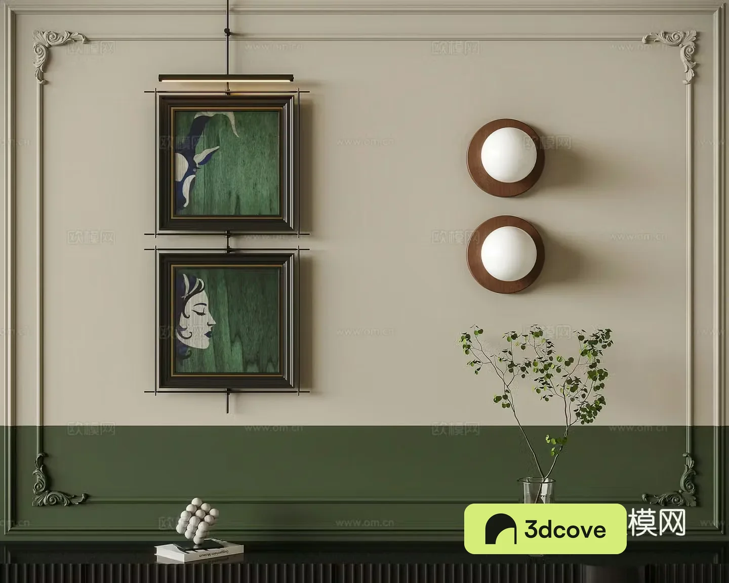 French retro decorative painting