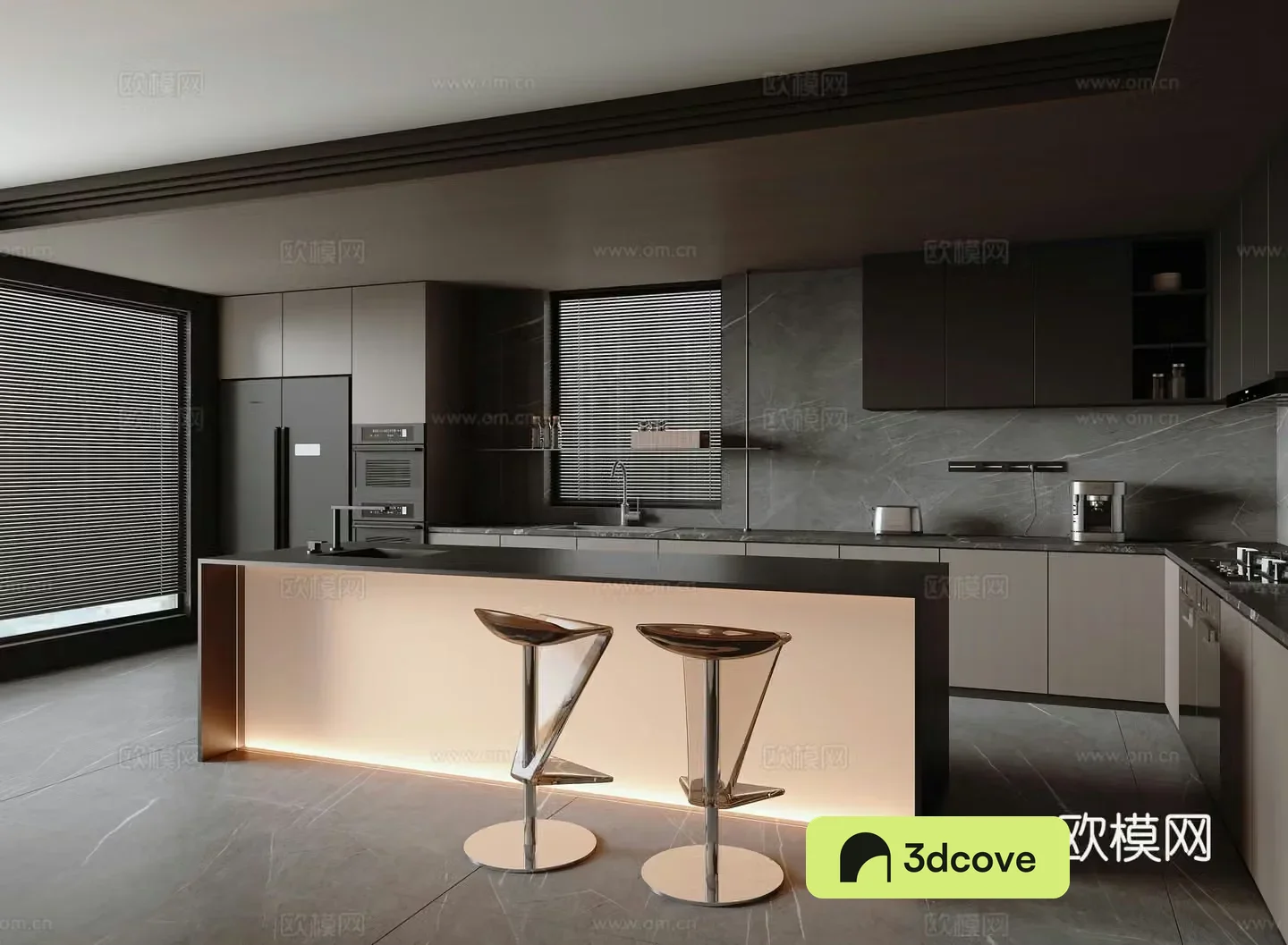 Modern Italian open kitchen