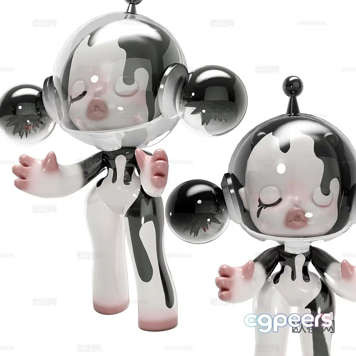 Pop Mart Modern Sculpture Ornaments Trendy Sculpture Ornaments Figure Artwork 3D Model