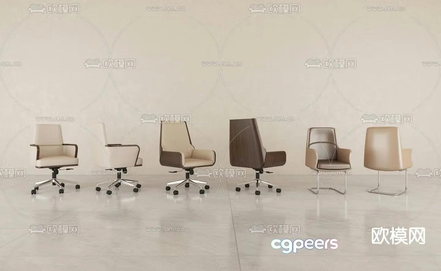 Office chair staff chair desk chair 3d model