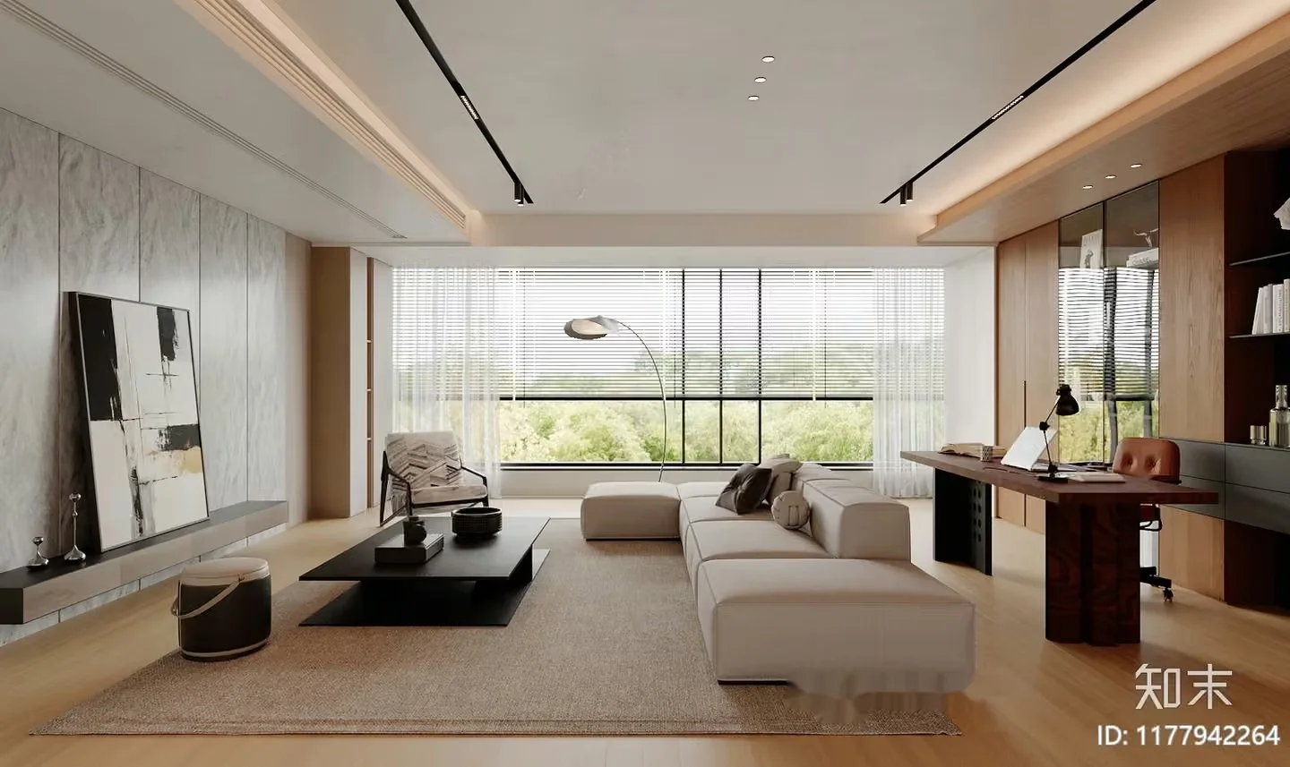 Modern Living Room 3D Model – 3323 – CORONA Render
