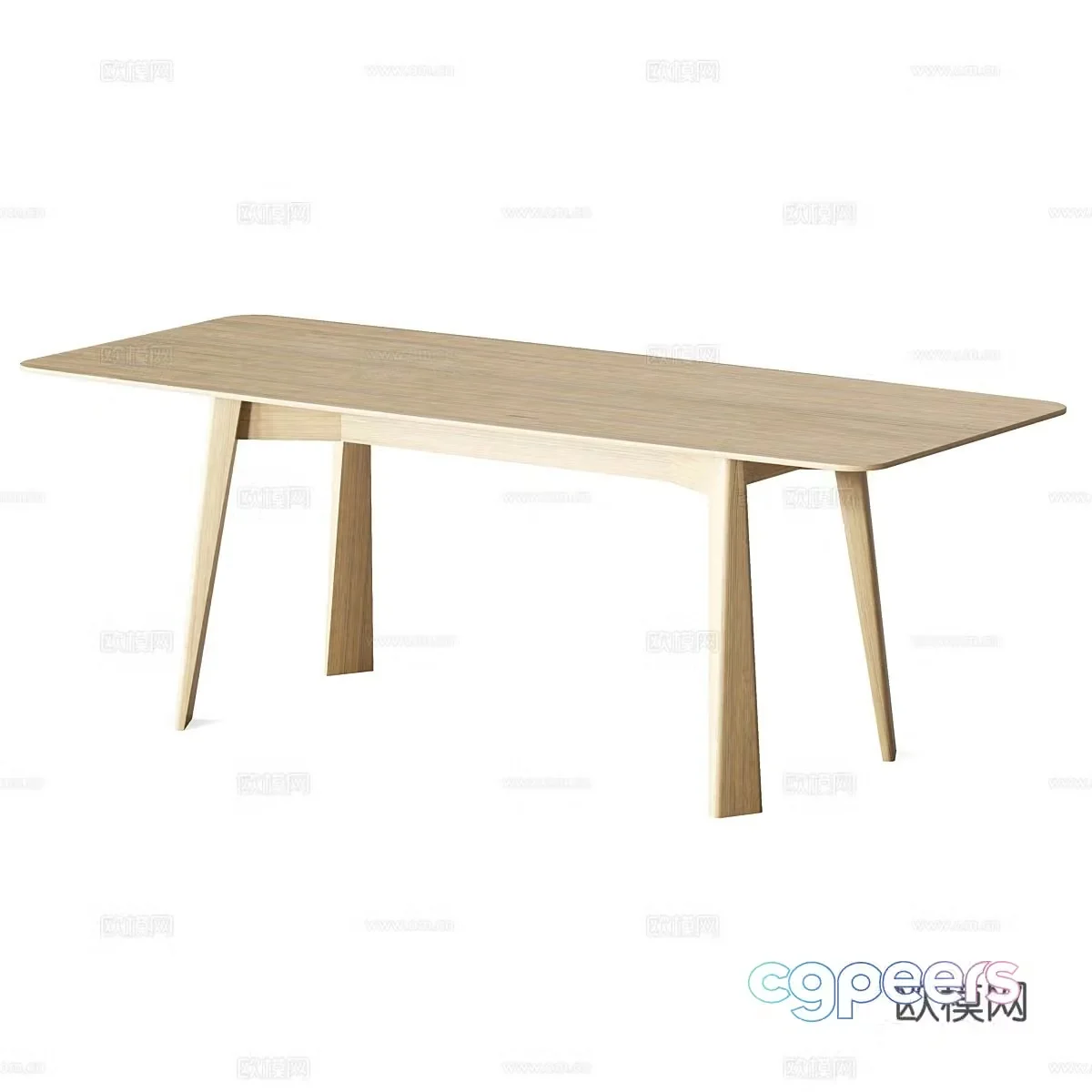 Nordic simple dining table dining table simple dining table table restaurant table 3d model