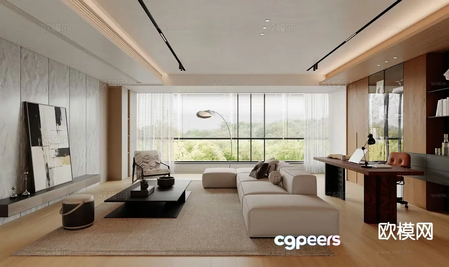 Modern living room 3d model
