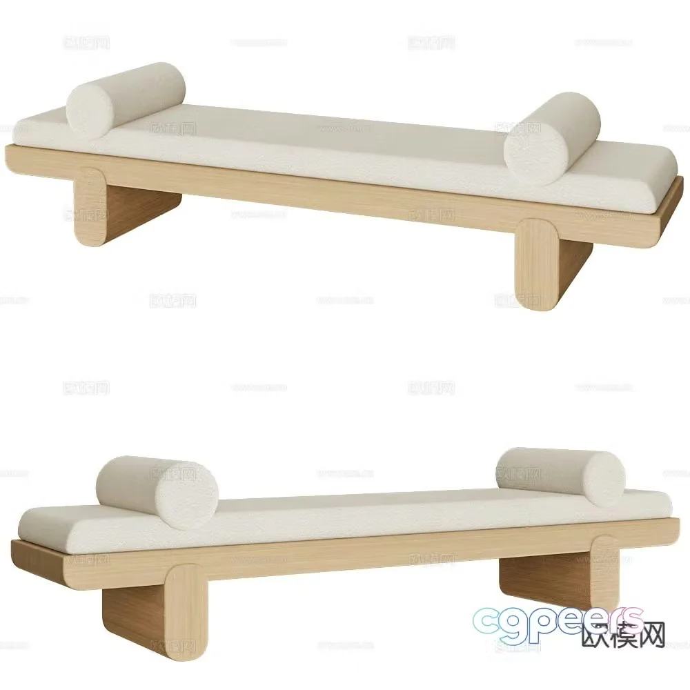 Modenature bench bench bed end stool 3d model