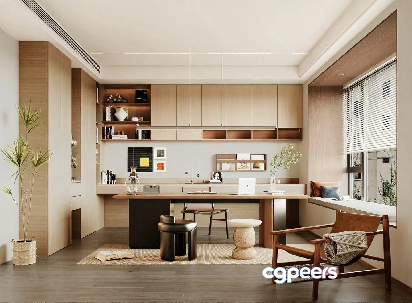 A Modern Home Office 3D Model – 13815 – CORONA Render