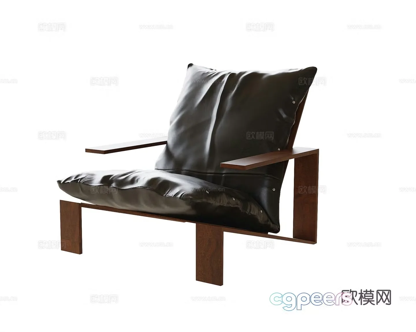 Modern casual chair single chair 3d model
