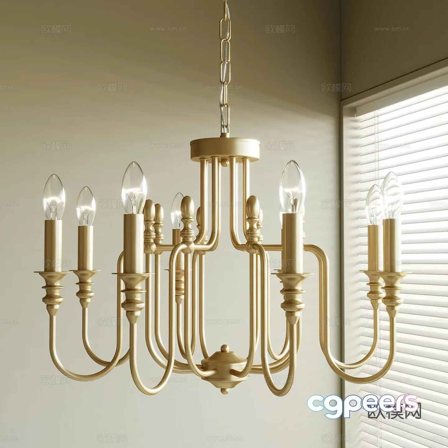 Modern chandelier 3d model