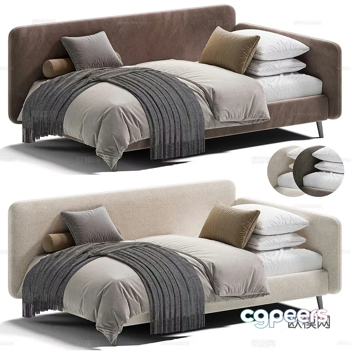 Modern LORENS sofa bed 3d model