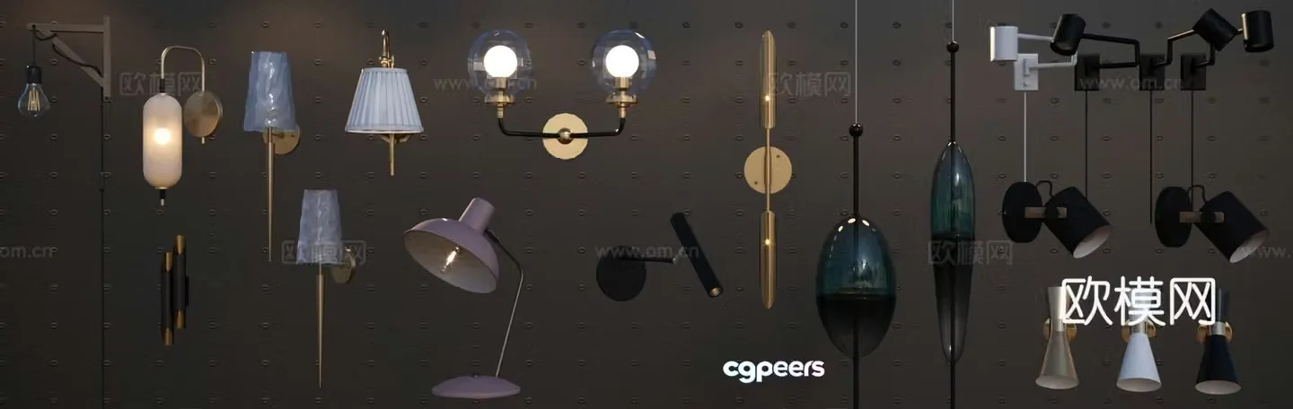 Lamp Floor lamp Table lamp Wall lamp Special-shaped lamp 3D model