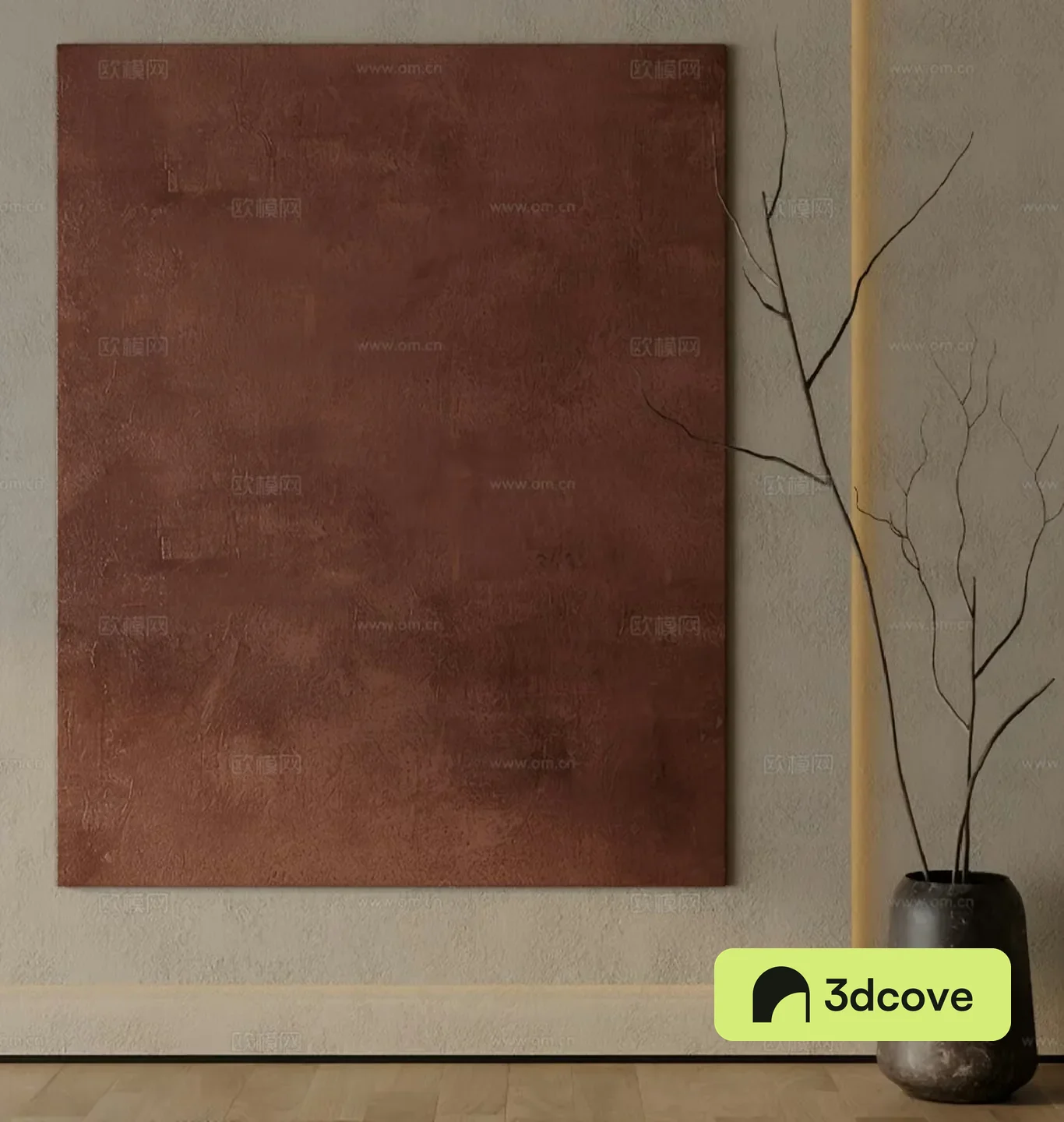 Simple Wasabi Hanging Painting 3D Model