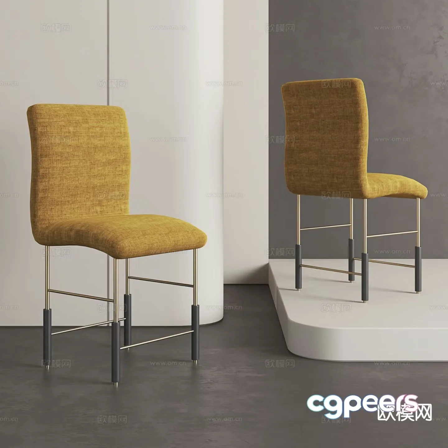 Italian chair dining chair 3d model
