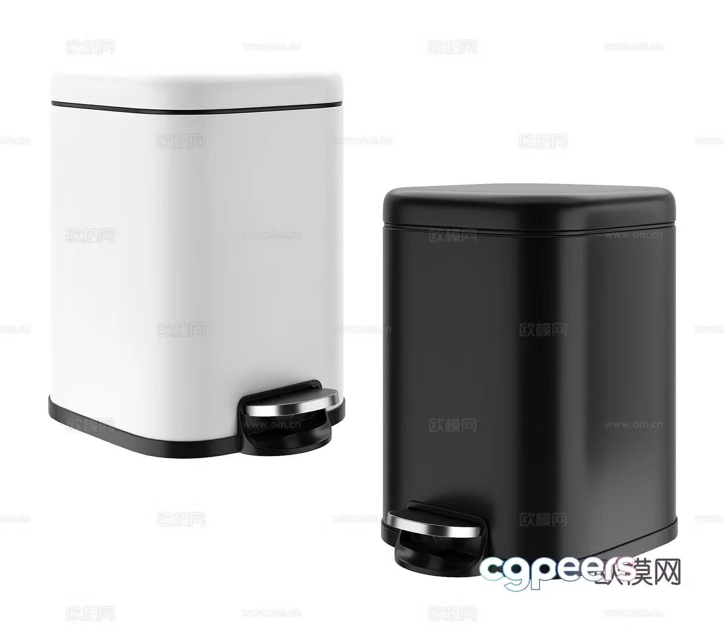 Indoor trash can bathroom trash can household trash can 3D model