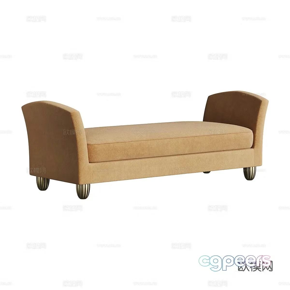 Simple European sofa stool footrest 3D model