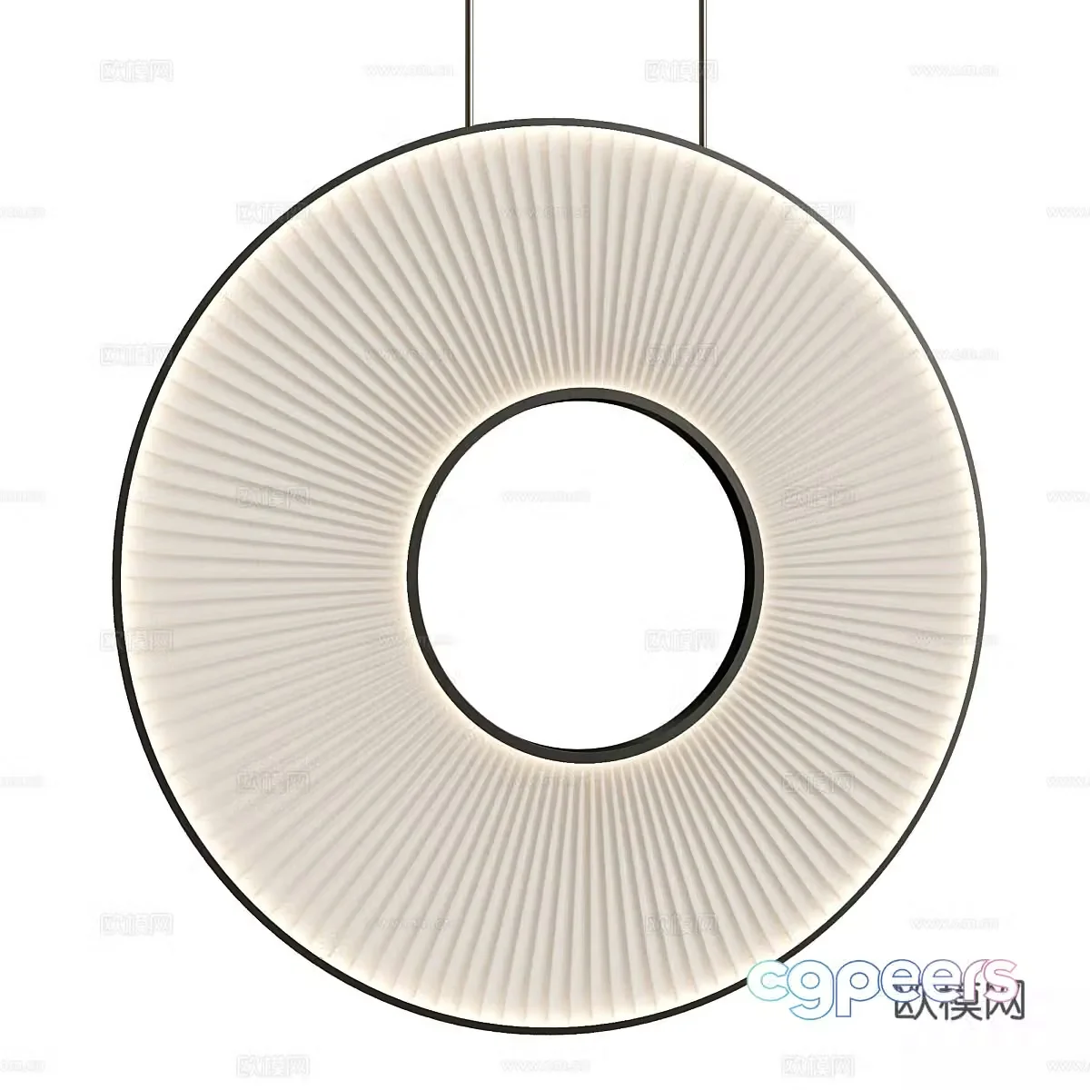 New Chinese style decorative chandelier 3D model