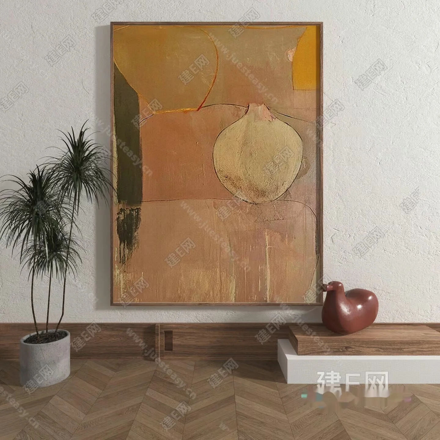 A Painting Of A Fruit On A Table 3D Model – 21737 – VRAY Render