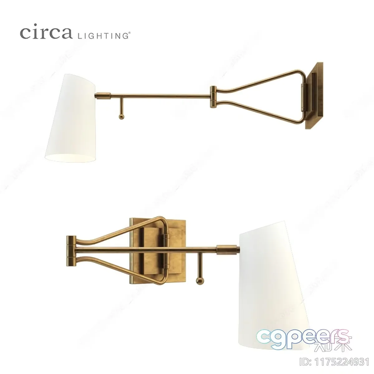 Gold Light Fixture 3D Model – 18621 – VRAY Render