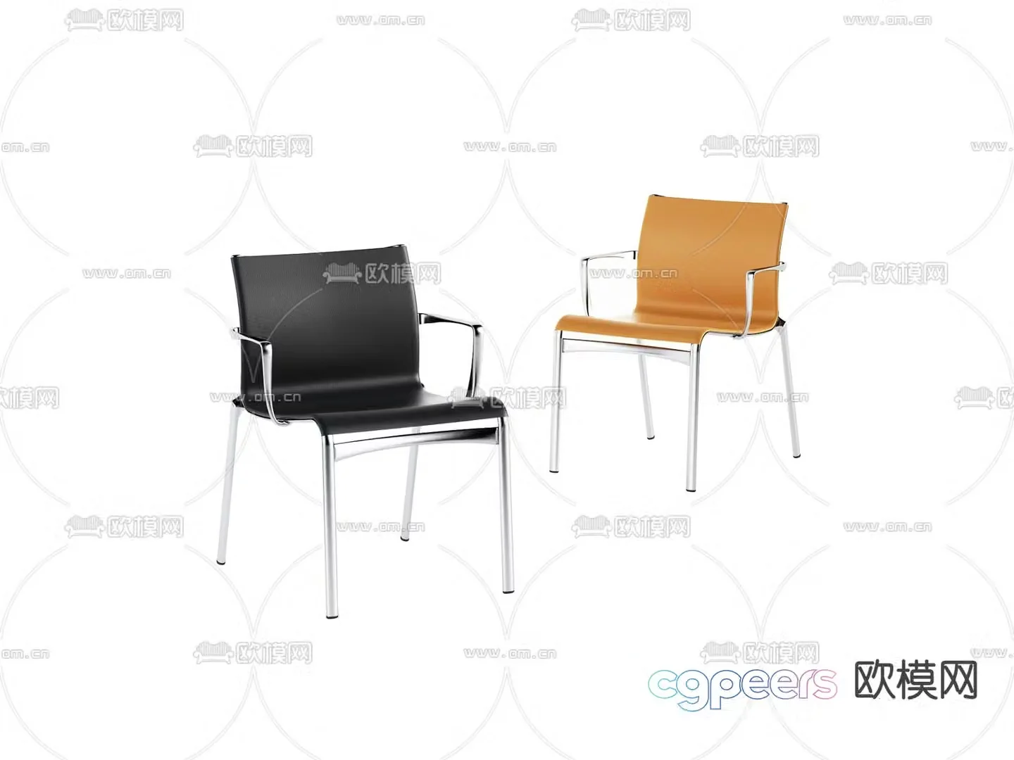 Modern seat office chair single chair leisure chair 3d model