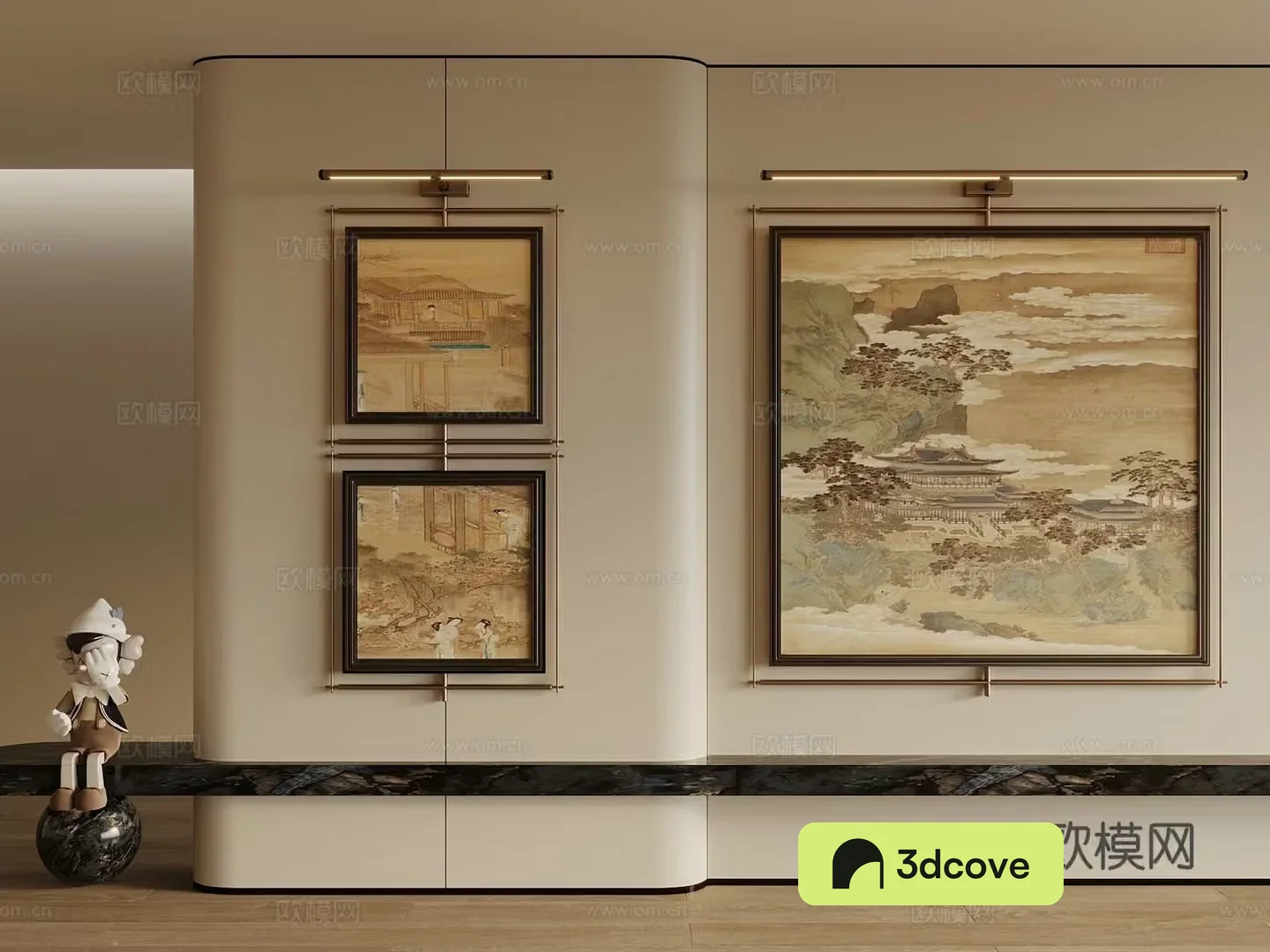 New Chinese style ancient Chinese hanging paintings decorative paintings hanging paintings picture frames living room hanging paintings