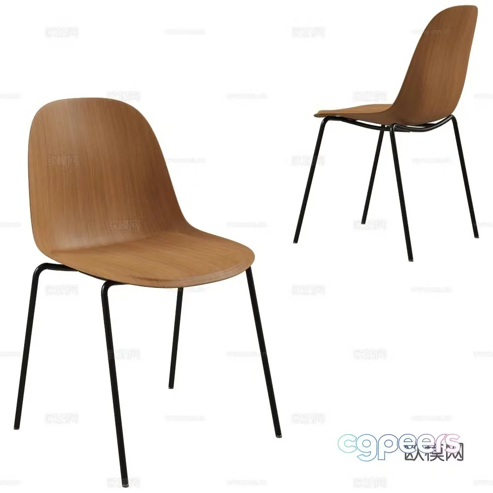 MDF Italia single chair dining chair 3d model