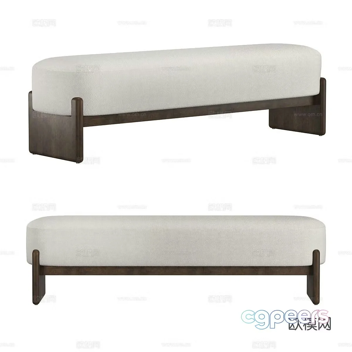 Footrest sofa stool 3d model