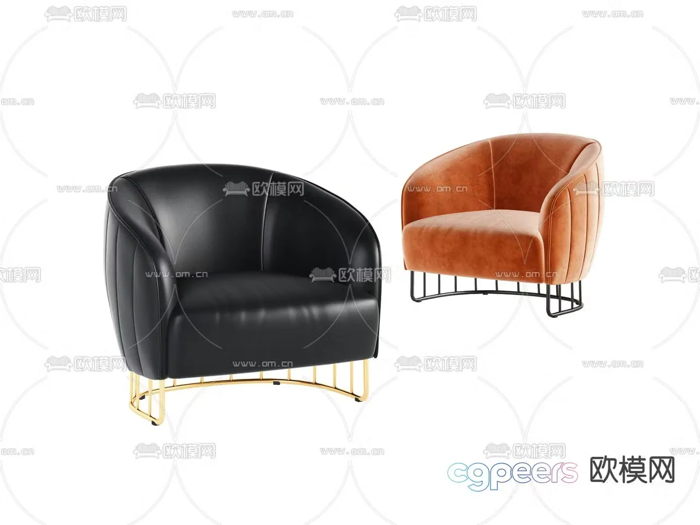 Modern single sofa sofa chair 3d model
