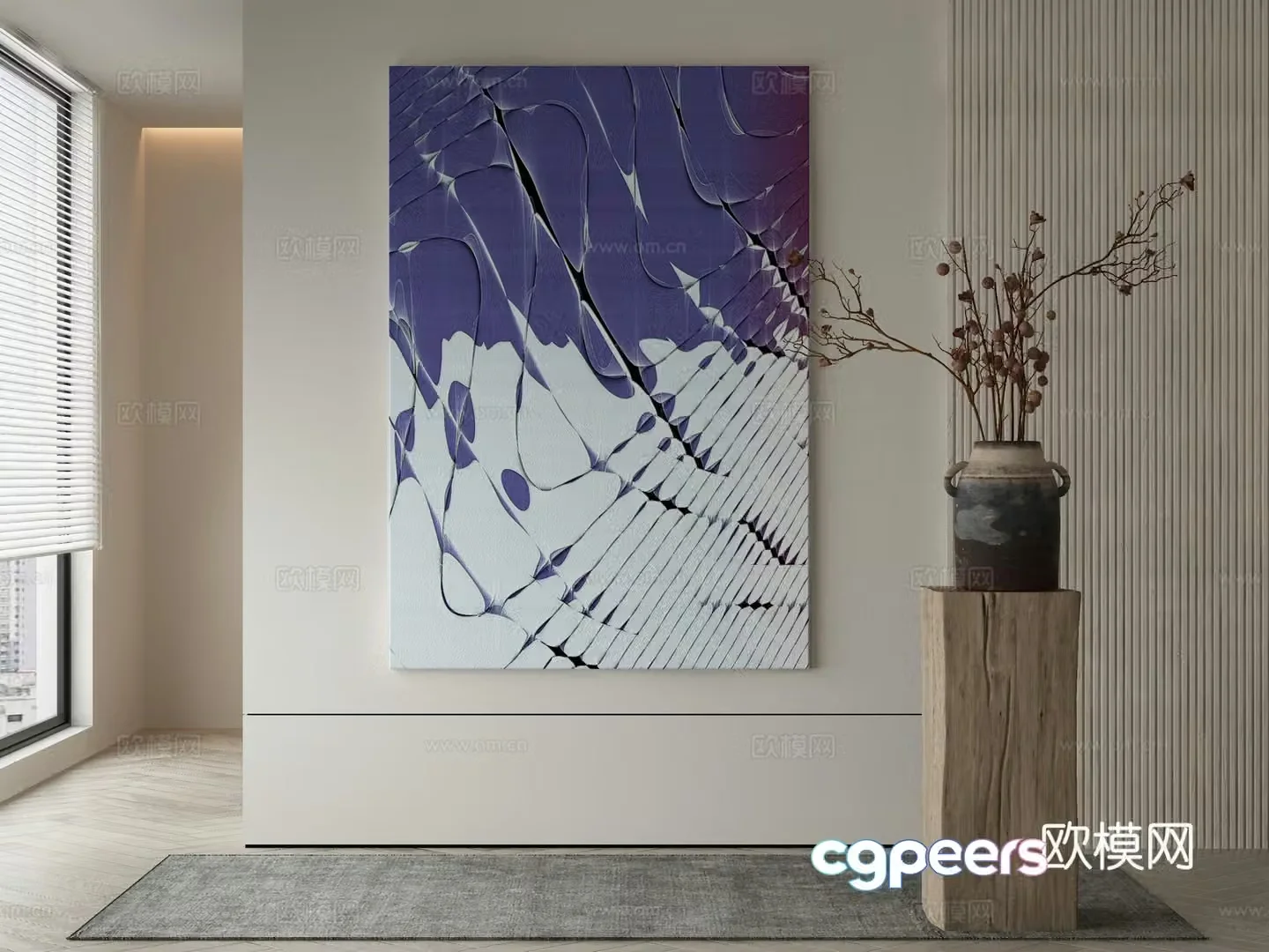 Modern Wasabi Hanging Painting Oil Painting 3D Model