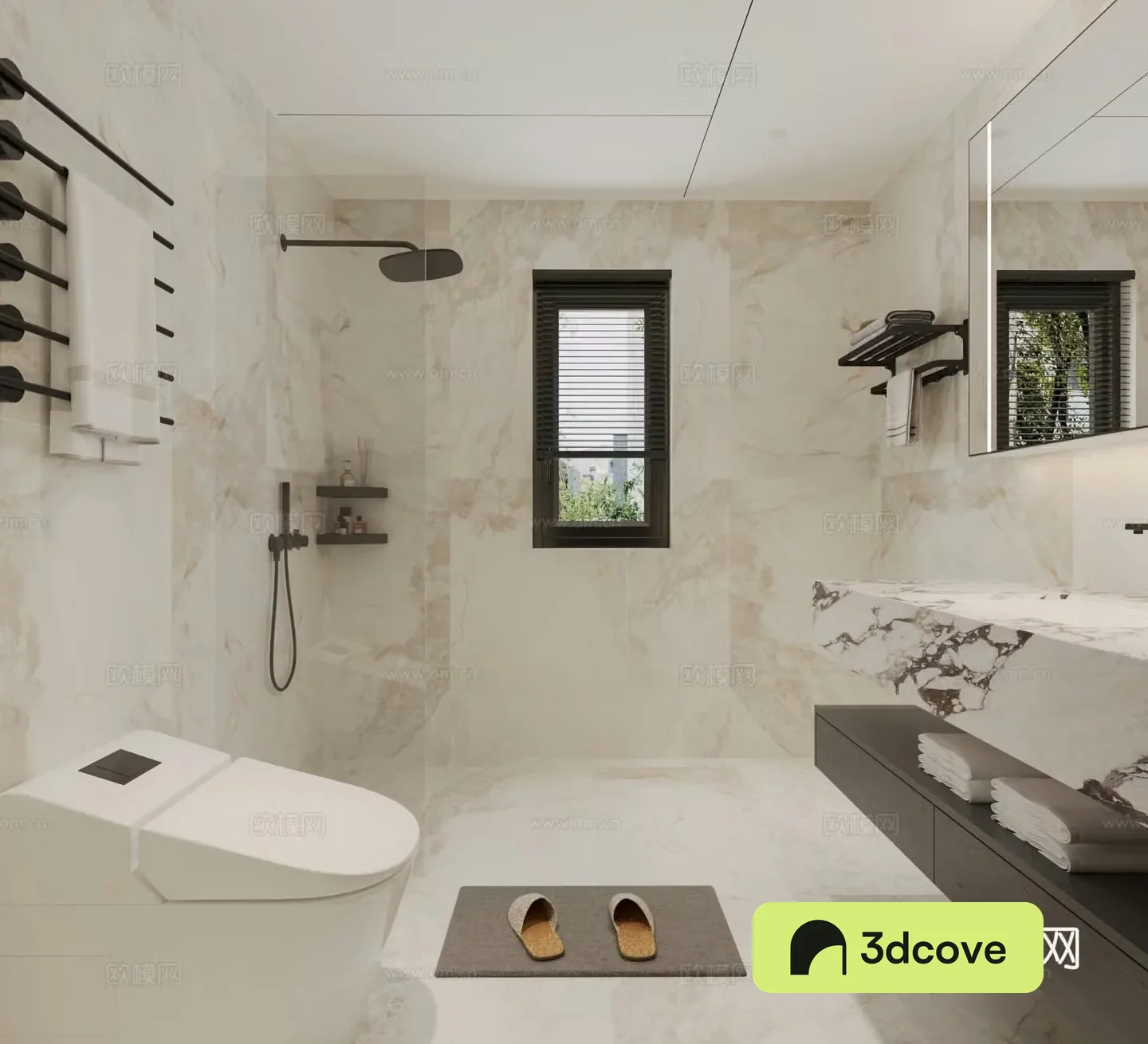 Modern minimalist bathroom