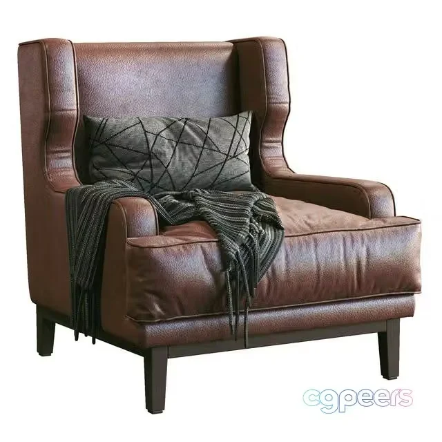 3ds Max Free – Leather Armchair Camille By Porada