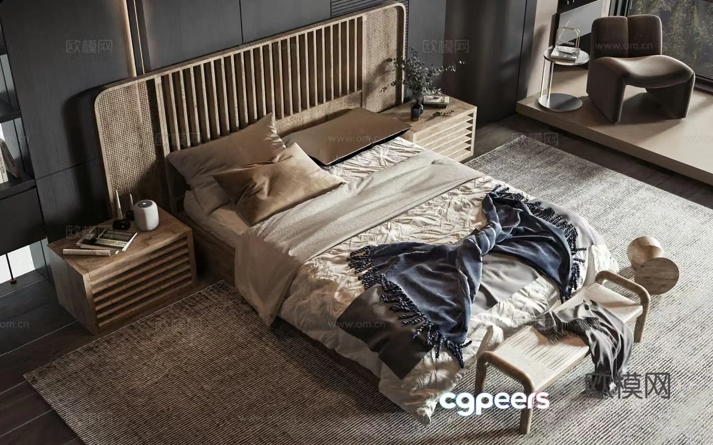 Modern style product bed 3d model