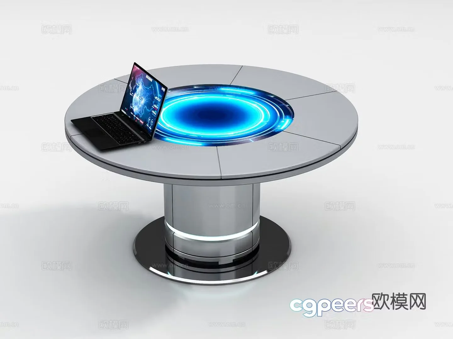 Modern negotiation table casual table 3d model