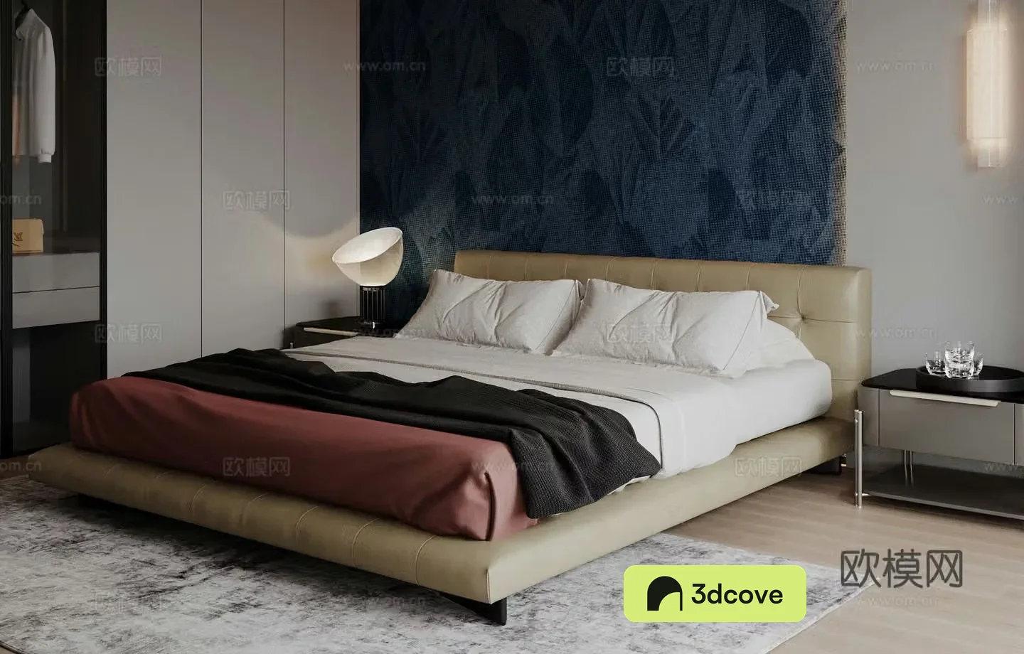 Modern double bed