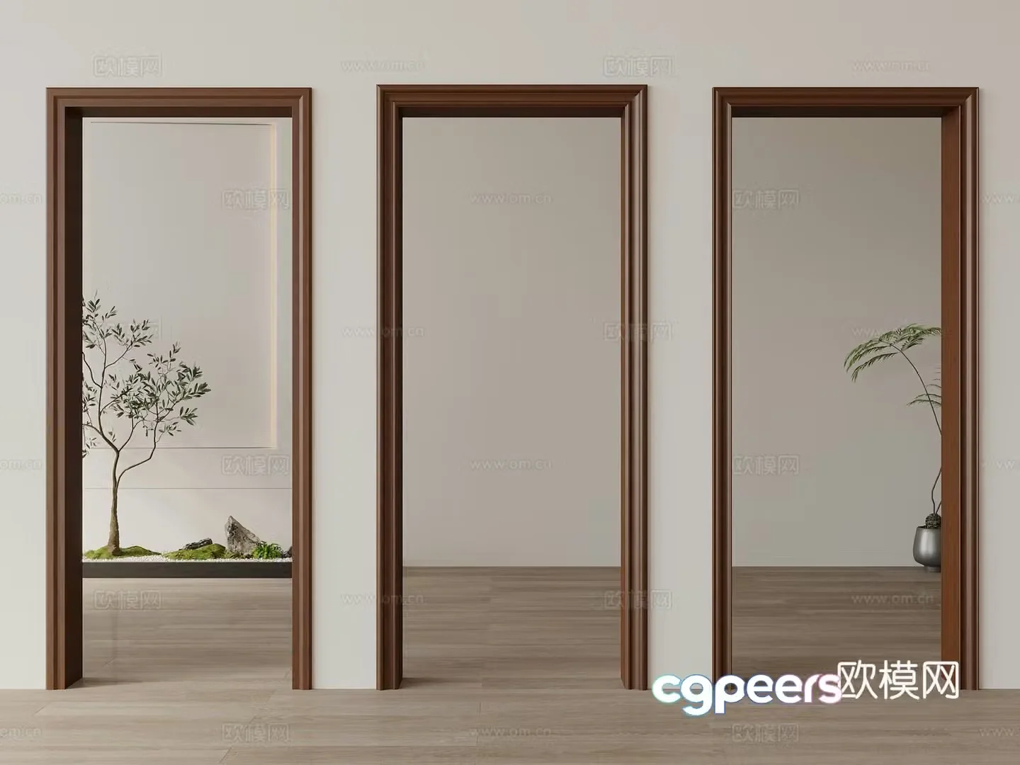 Modern door frame 3d model