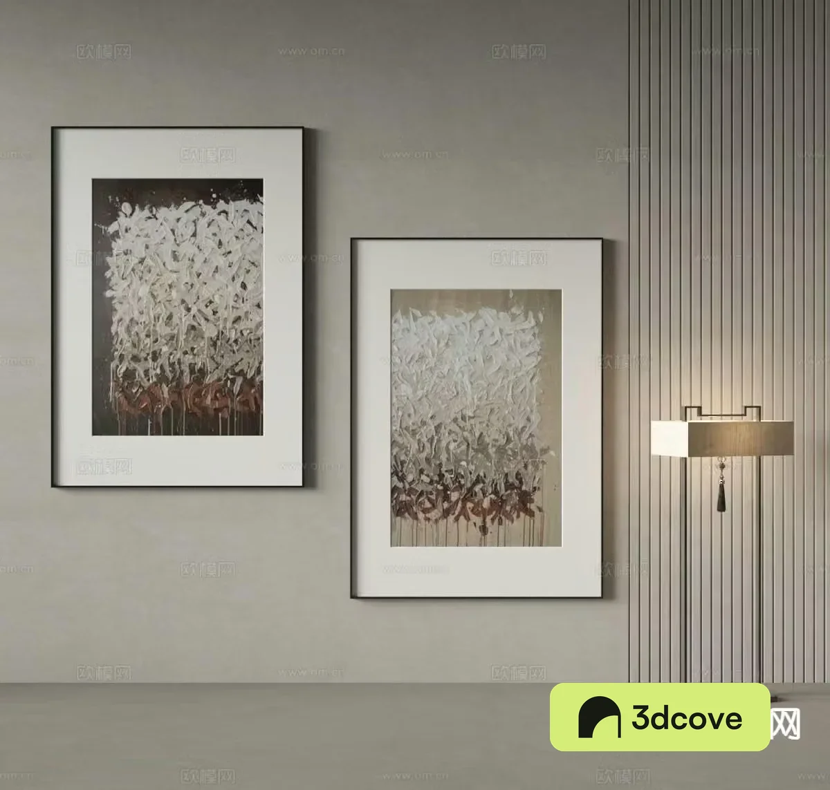 New Chinese style oil painting texture painting decorative painting