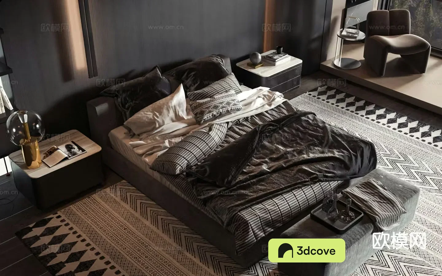 Modern double bed