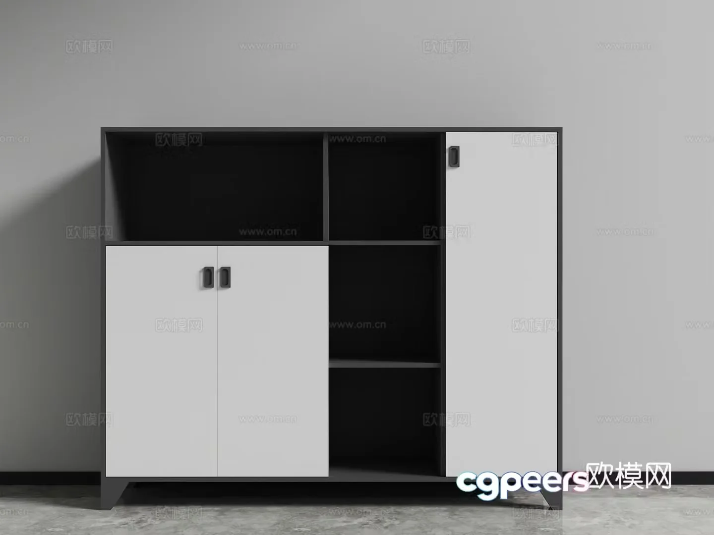 File cabinet locker low cabinet 3d model