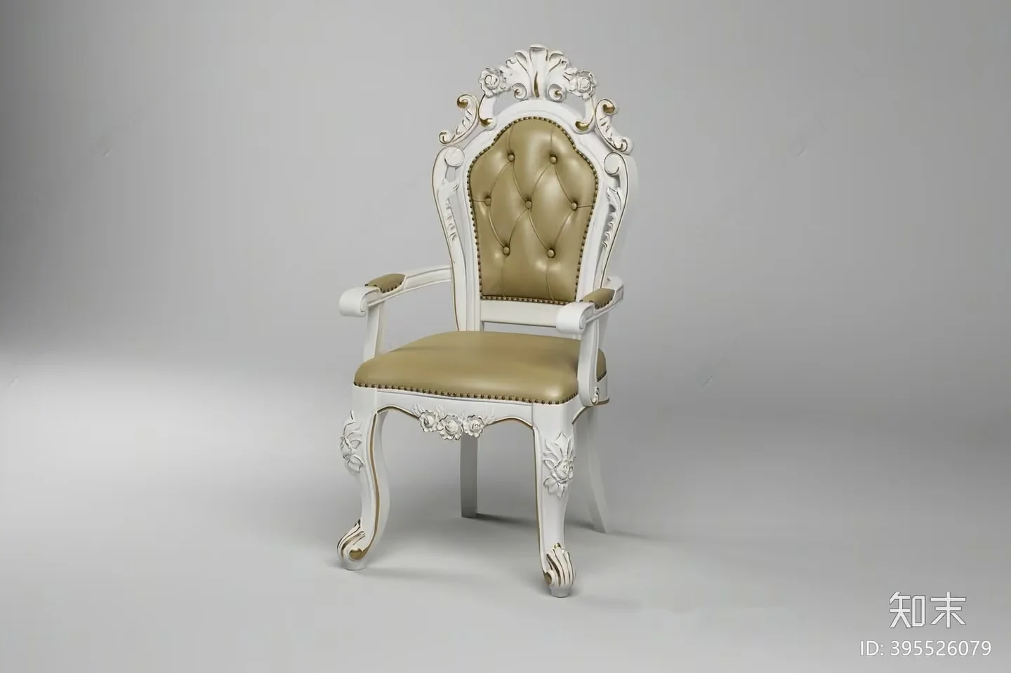 White And Gold Chair 3D Model – 5240 – VRAY Render
