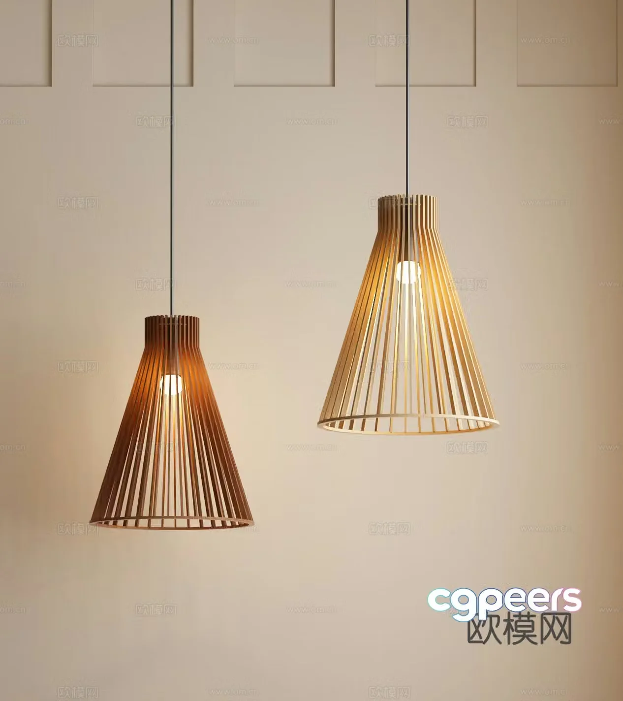 Modern chandelier 3d model