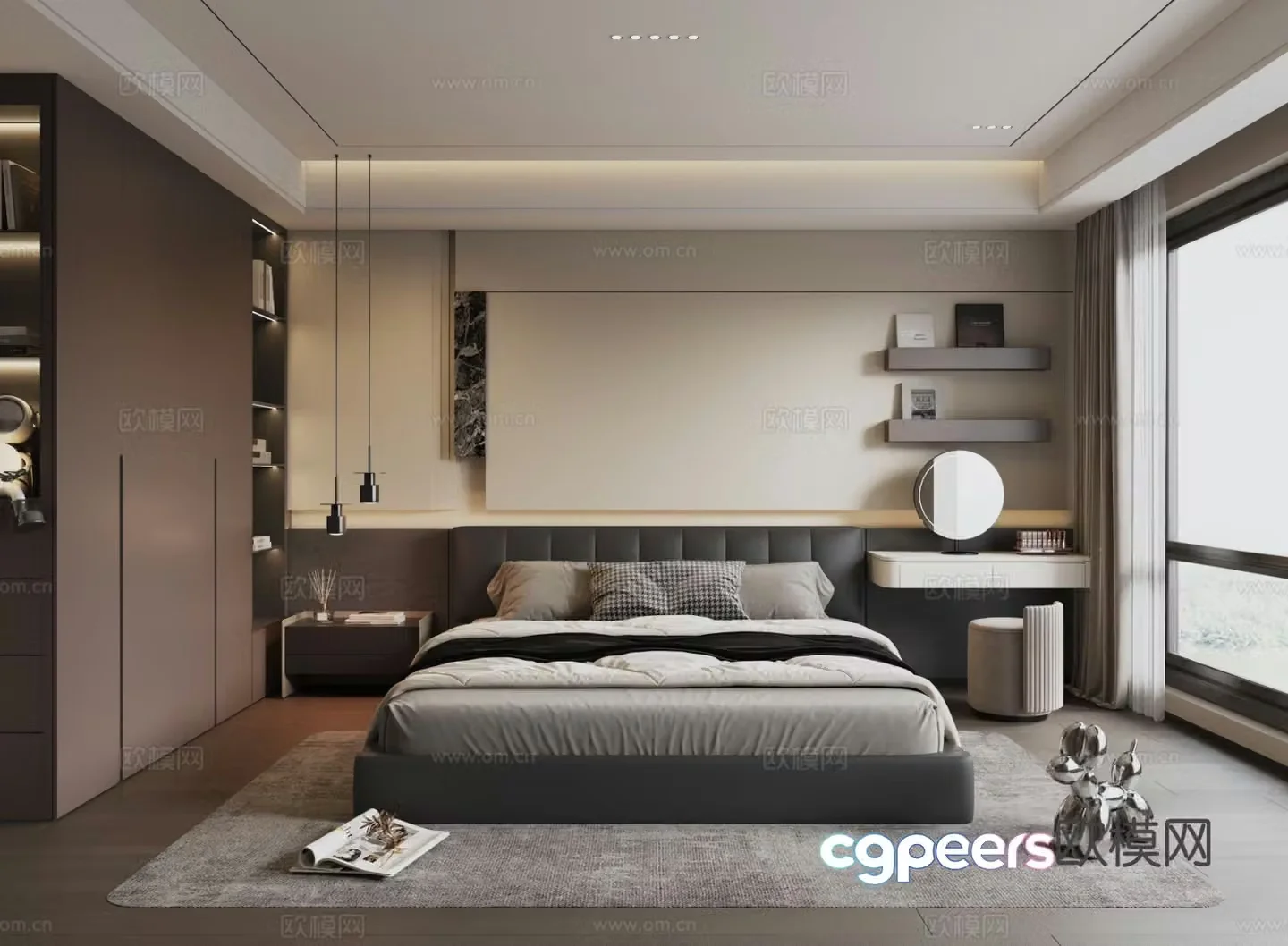 Italian style bedroom 3d model