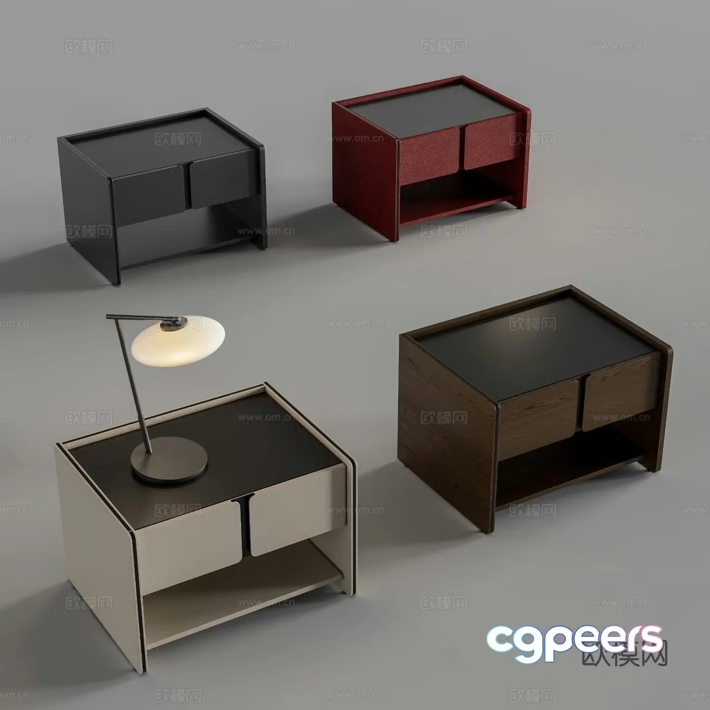 Modern bedside table 3d model