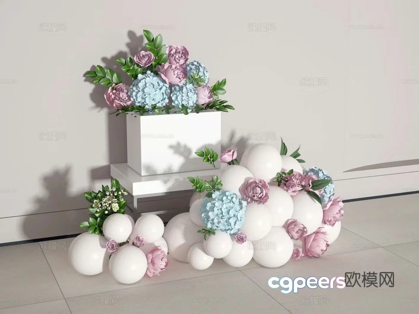 3D model of beautiful ornaments