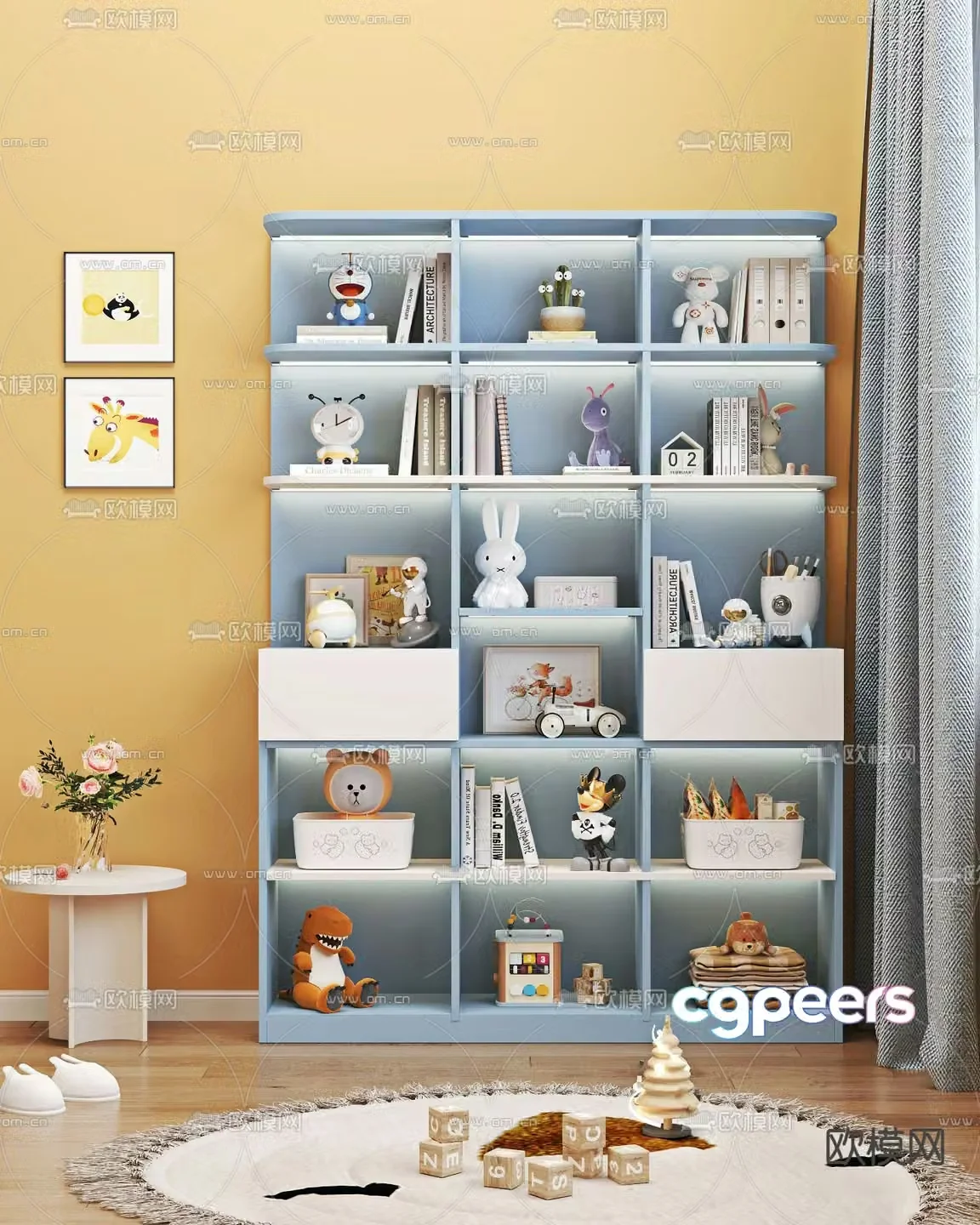 Children’s cabinet storage cabinet 3d model