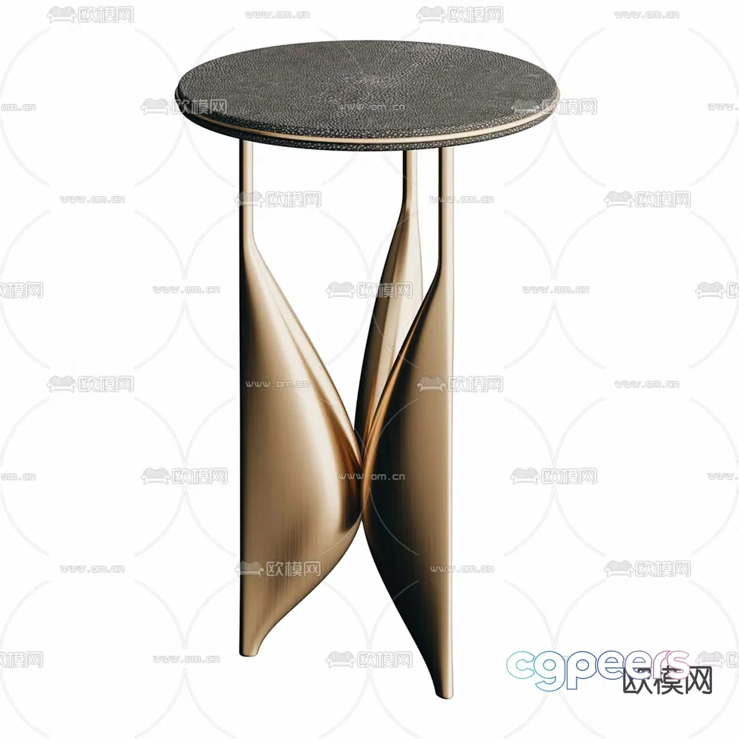Modern angles and rounds metal angles and 3D model