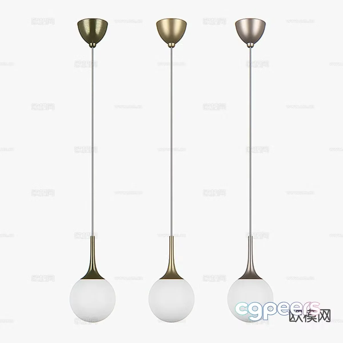 Modern spherical chandelier 3d model